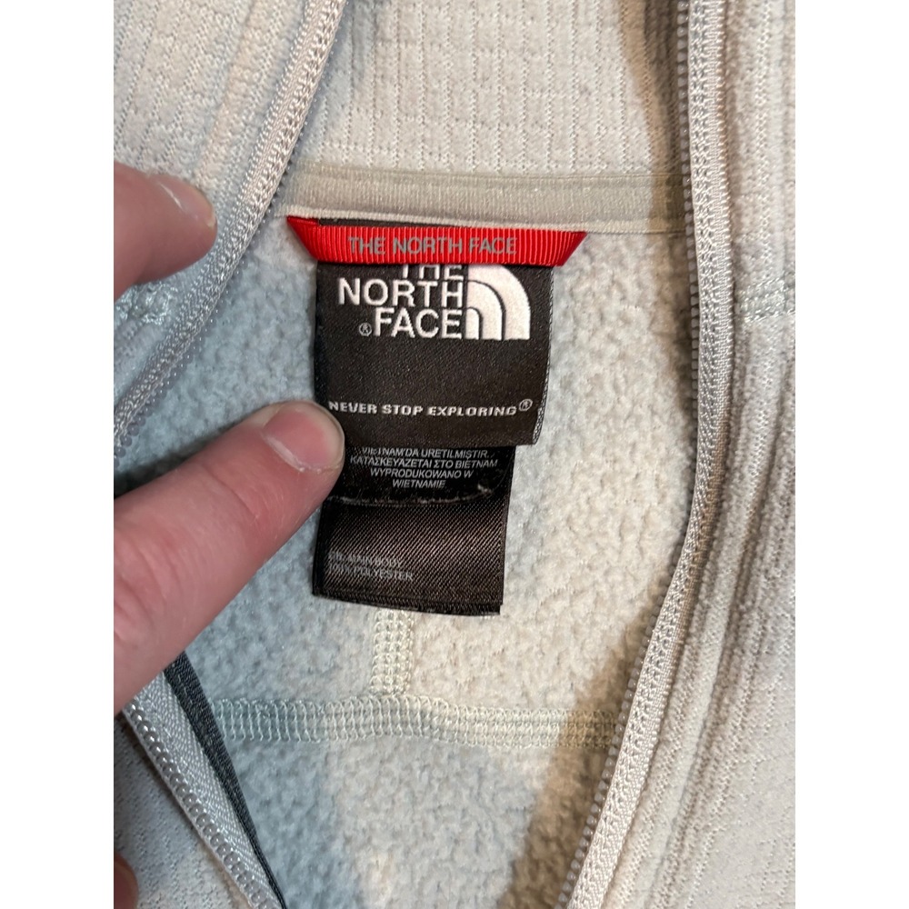The North Face TKA 100 Mens Quarter Zip Fleece Pullover Light Grey Large - Picture 4 of 9
